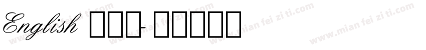 English 手写体字体转换